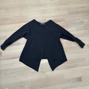 Free people long sleeve grayish-black top. Size extra small, runs big!